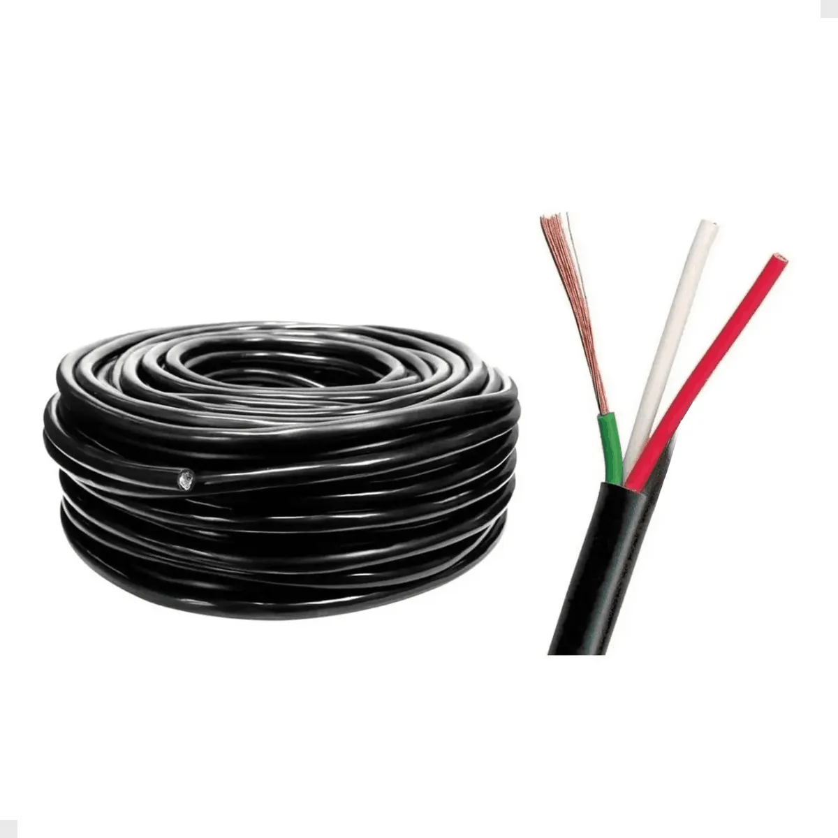 KIT CABOS PARA POÇO ARTESIANO 3 VIAS X 4MM 50MT