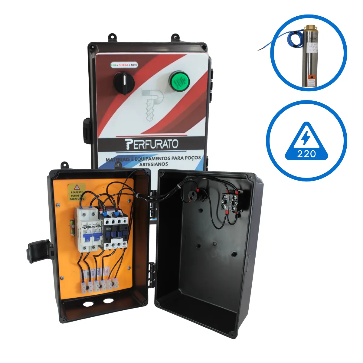 Painel 1,5/2.0 Hp 2 Fios Mono 220v - Cx Termoplastica